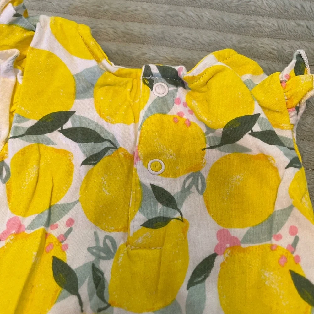 Carter's Lemon Print Dress Romper
